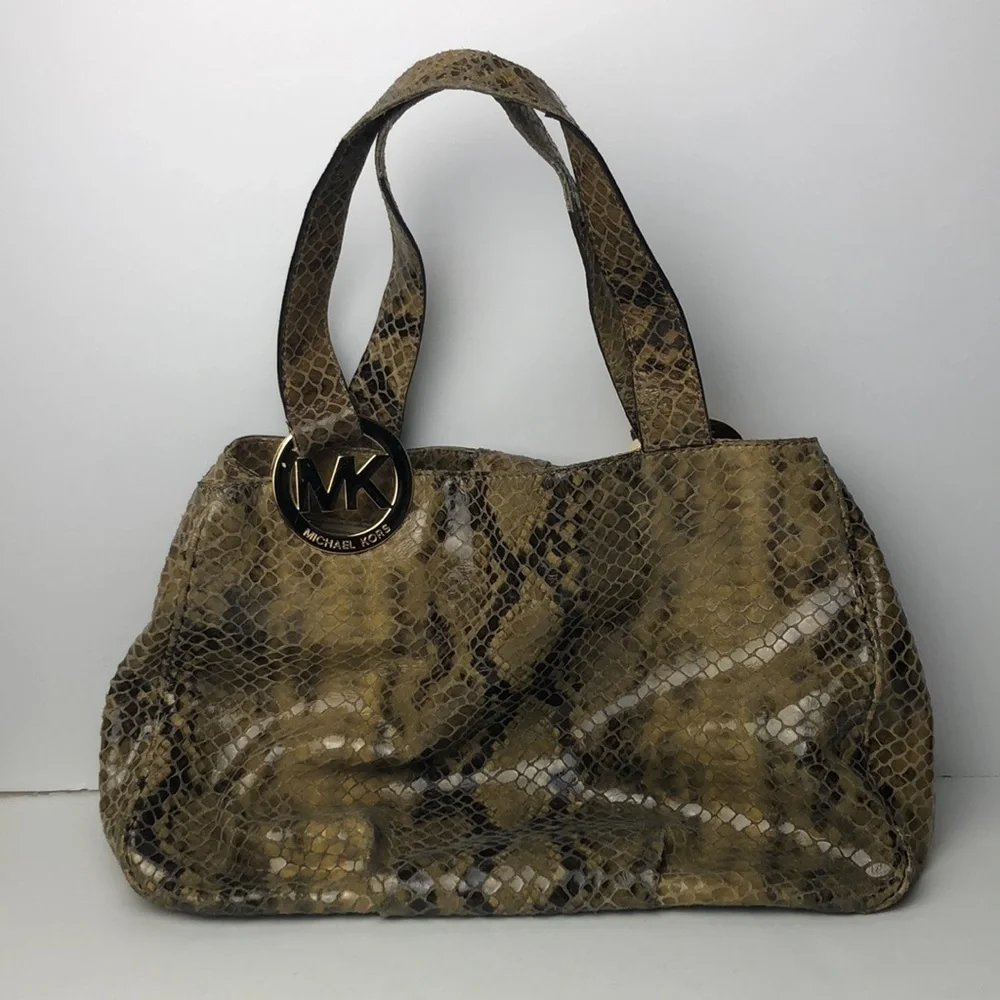 Michael Kors Fulton Snake Shoulder Bag